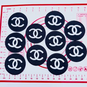 Mid(Iron-on) C-2 Double C Round Shape Patches