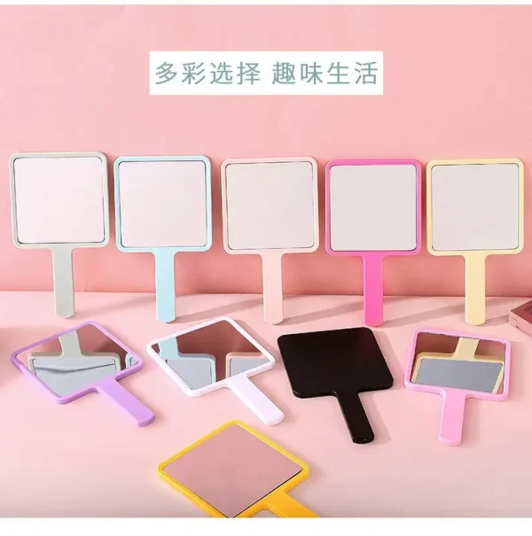 Large size Square Handheld DIY Makeup Mirror, Portable 6.5*11cm