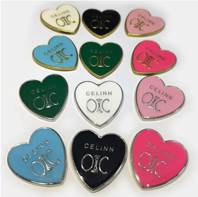 Premium Metal Jewelry Triomphe Heart Enamel Drop Phone Case Accessory | 30*32mm
