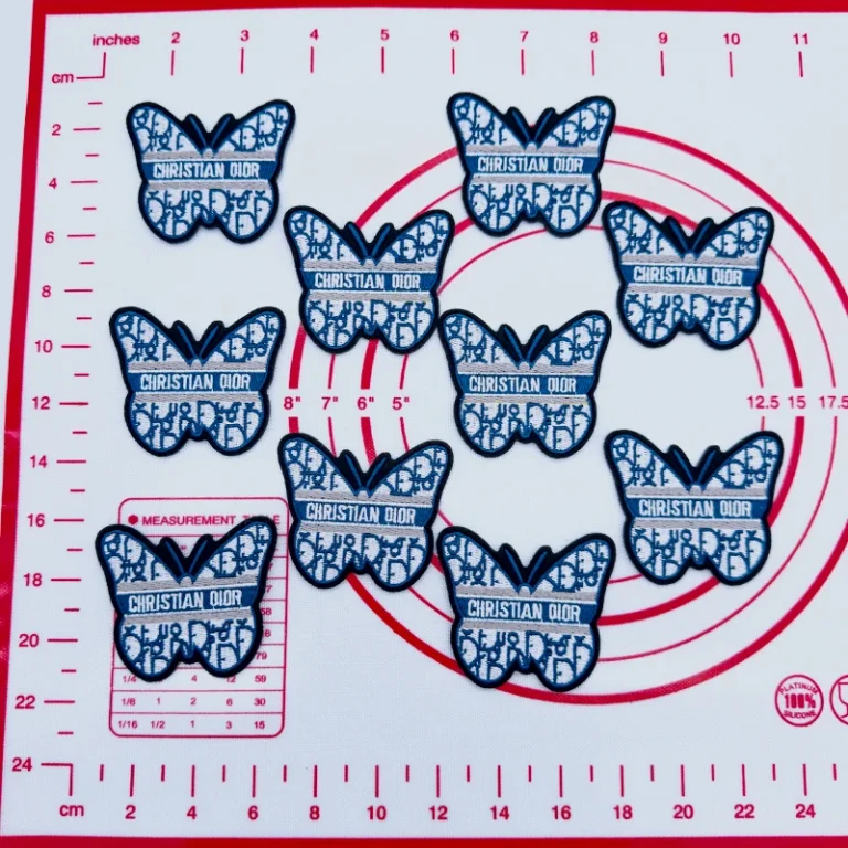 Mid(Iron-on) D- Blue Butterfly Shape Patches