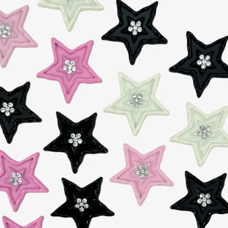 Sparkly star, Junk Phone Case Charms - Luxury Designer DIY Decorative Accessories, Metal Charms (24.65mm）