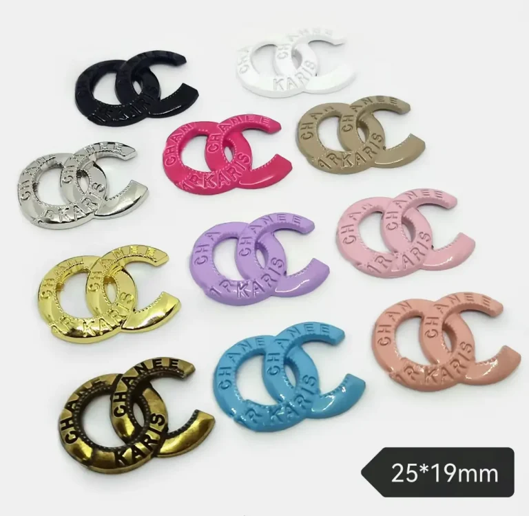 Chanel-Style Double C Letter Phone Case Charms, Trendy Multi-Color | 25*19mm