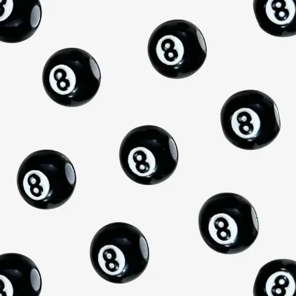 Pool Black 8, Junk Phone Case Charms - Luxury Designer DIY Decorative Accessories, Resin Charms (11.61mm*10.50mm）