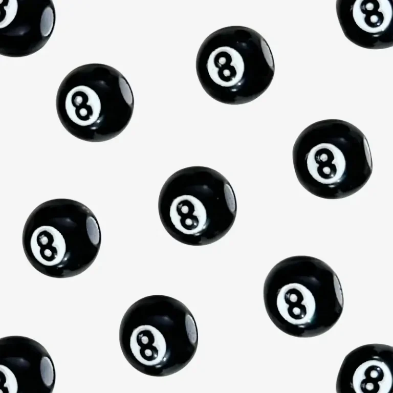 Pool Black 8, Junk Phone Case Charms - Luxury Designer DIY Decorative Accessories, Resin Charms (11.61mm*10.50mm）
