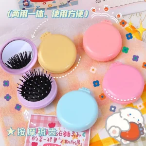 Macaron - colored dual - purpose massage cushion comb, 6.5CM