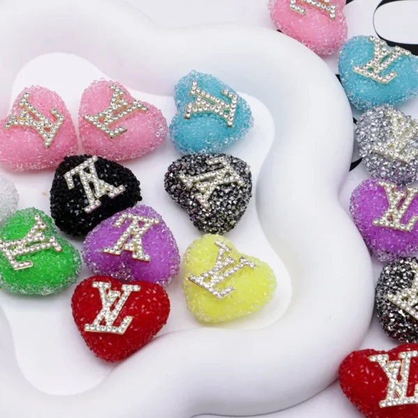 Love Shape Signage With Diamonds lv 21MM*22MM