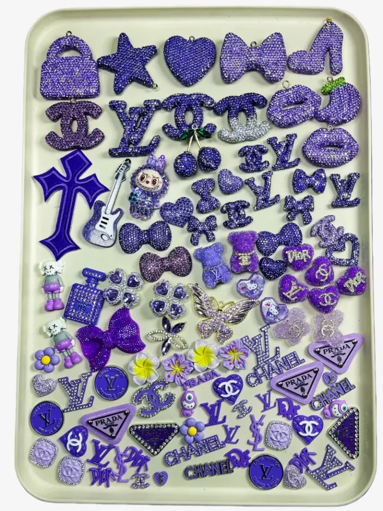 50-100Pcs Mix Purple Lux Charms