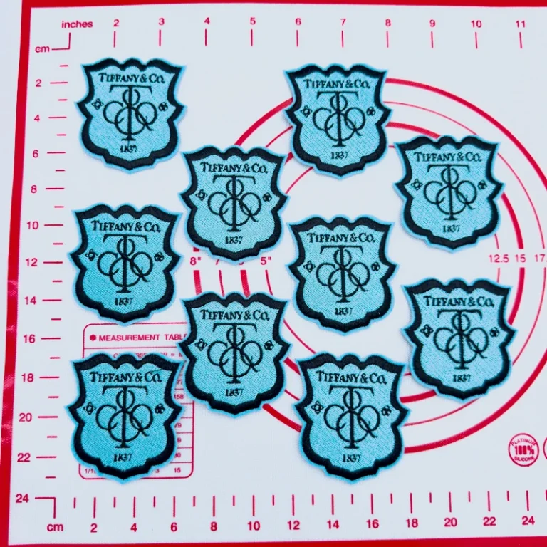 Mid(Iron-on) DF- Light Blue Shield Shape Patches