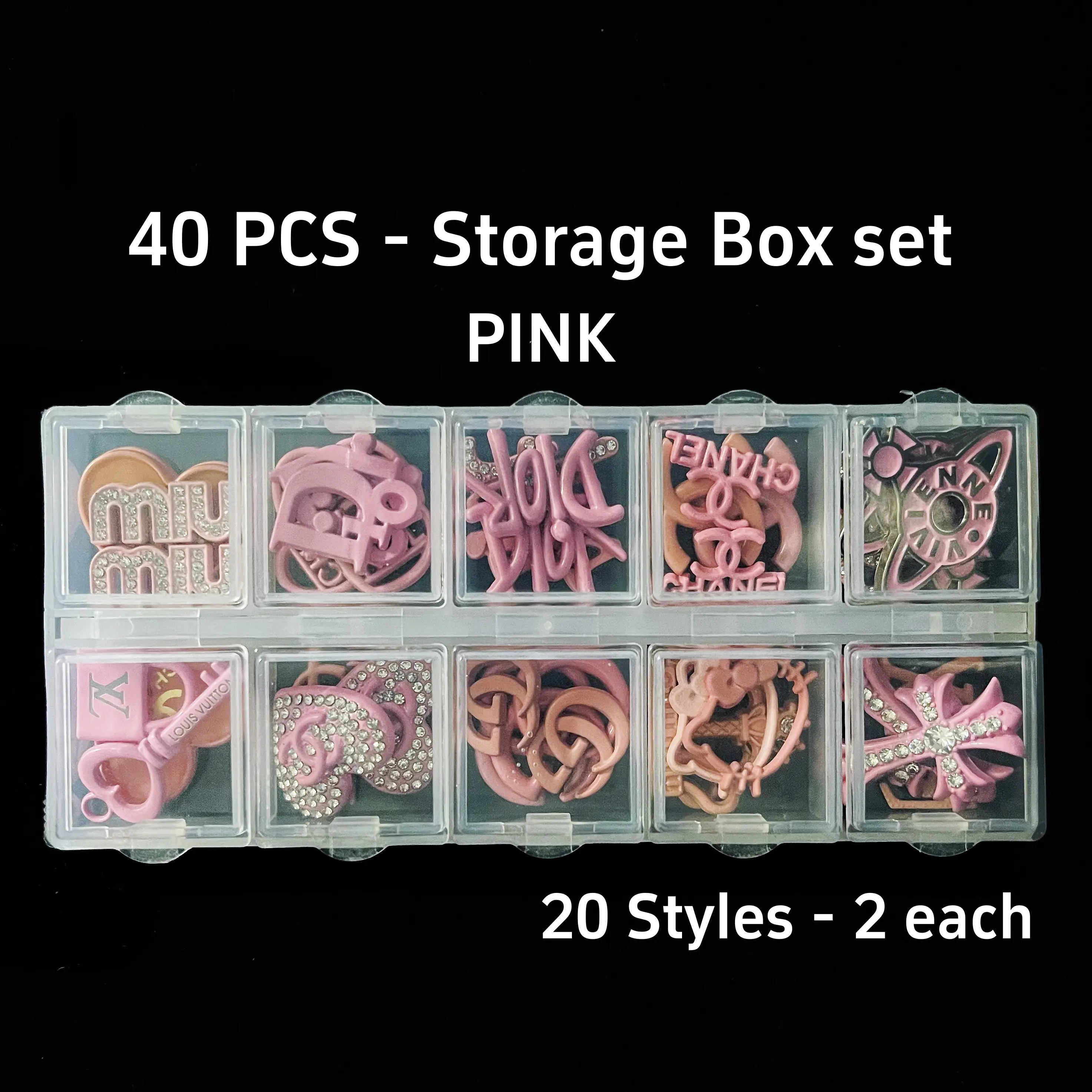 40PCS- Pink MIX Storage Box