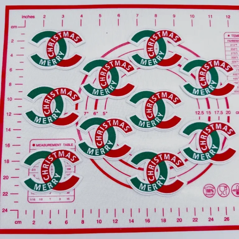 Mid(Iron-on) C-Green And Red Double C Patches