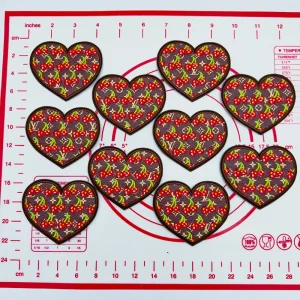 Mid(Iron-on) L-Cherry Love Shape Patches