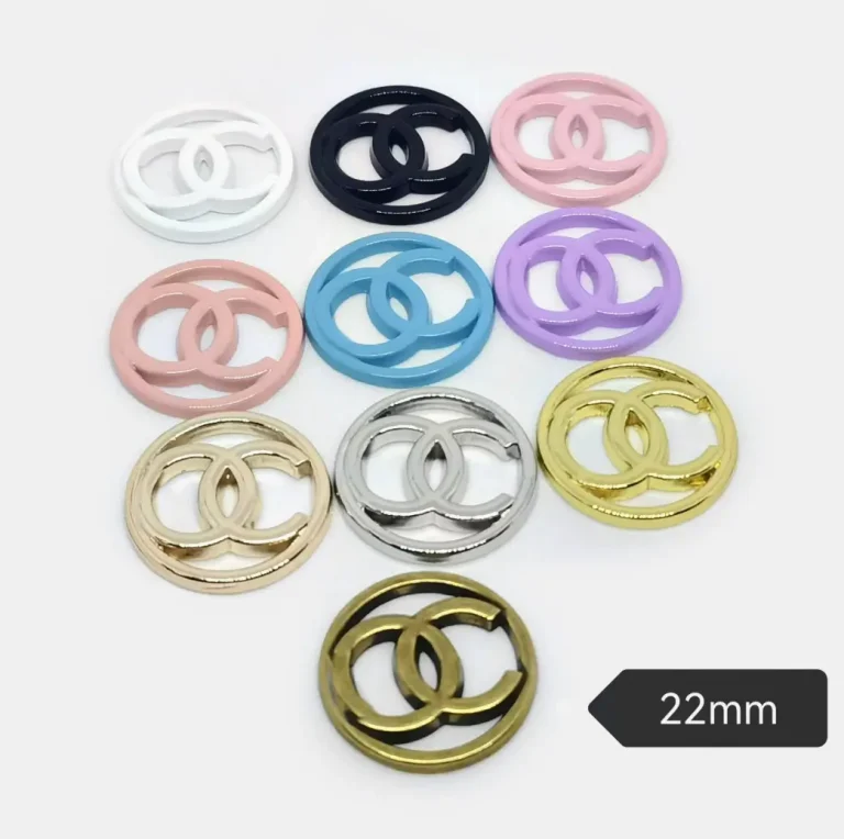 Chanel Style Versatile Inner Double C Circle Phone Case Charm | 22mm
