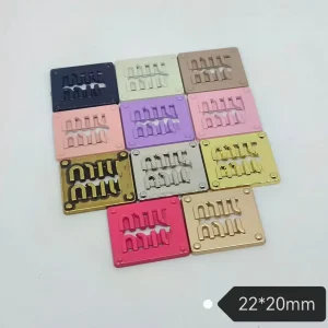 MIU Style Metal Baking Paint Macaron & Morandi Color Fresh Phone Case Charm | 22*20mm