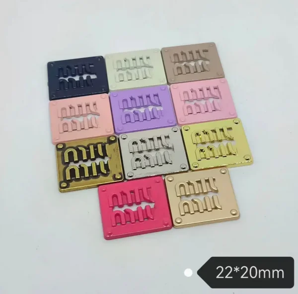 MIU Style Metal Baking Paint Macaron & Morandi Color Fresh Phone Case Charm | 22*20mm