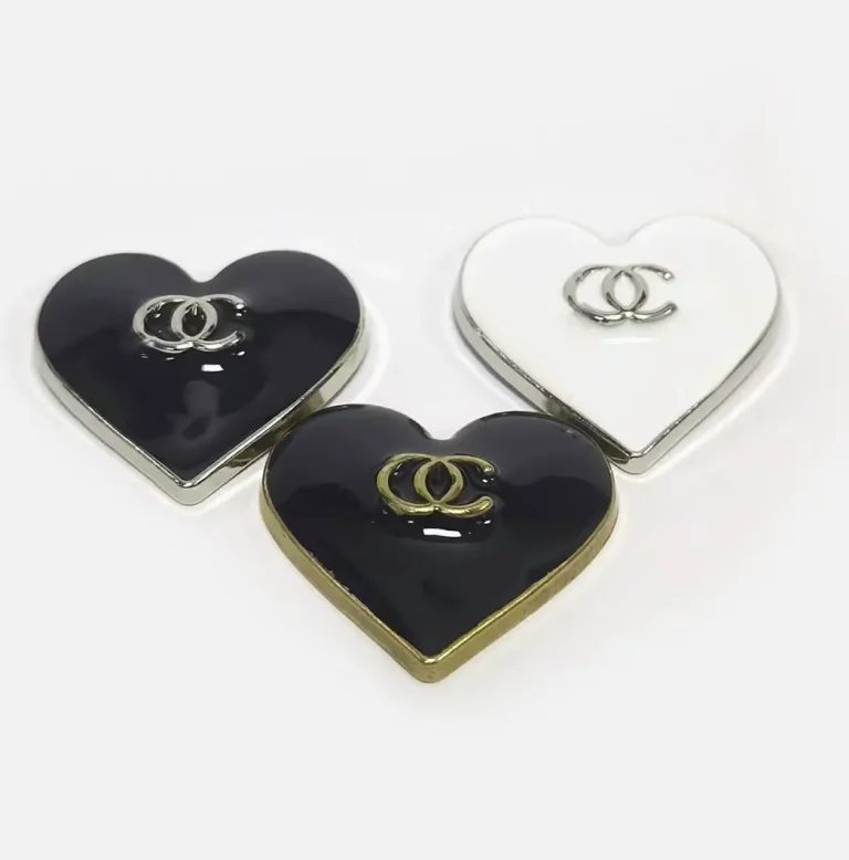 Heart Double C Metal Phone Case Charms | 30*28mm