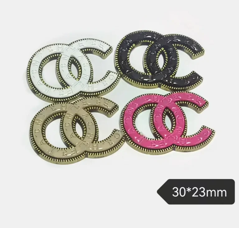 High-end Trendy Hardware Electroplated Baking Paint 2-Tone Combo Double C Phone Case Charm | 30*23mm