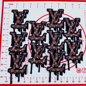 Mid(Iron-on) L- Coffee Melt Shape Patches