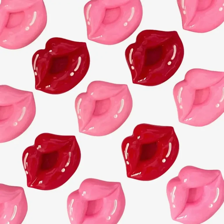 Lips, Junk Phone Case Charms - Luxury Designer DIY Decorative Accessories, Resin Charms (28.54mm*22.55mm）