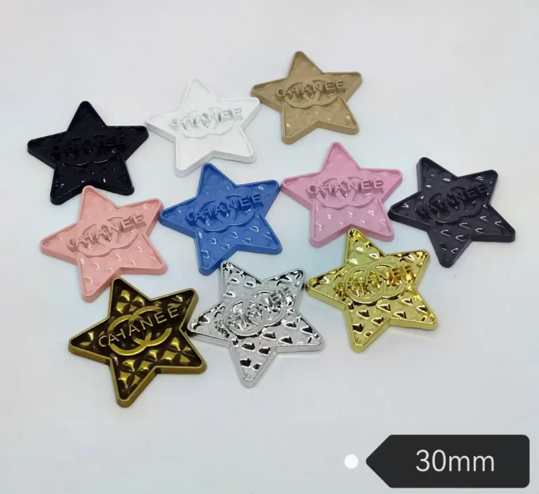 New Double C Star Alloy Korean Style Fresh Versatile Soft-Touch Enamel Phone Case Charm | 30mm
