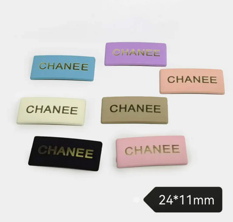 Square Soft Touch Paint Gold Letter Fresh Trendy Phone Case Charm | 24*11mm