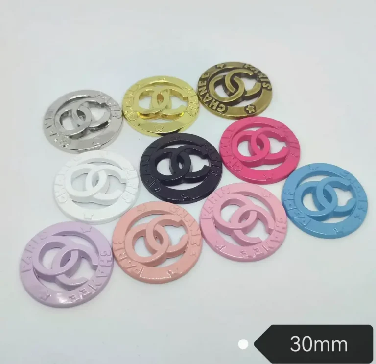 Classic Trendy Versatile Colorful Double C Metal Pendant Phone Case Charm | 30mm