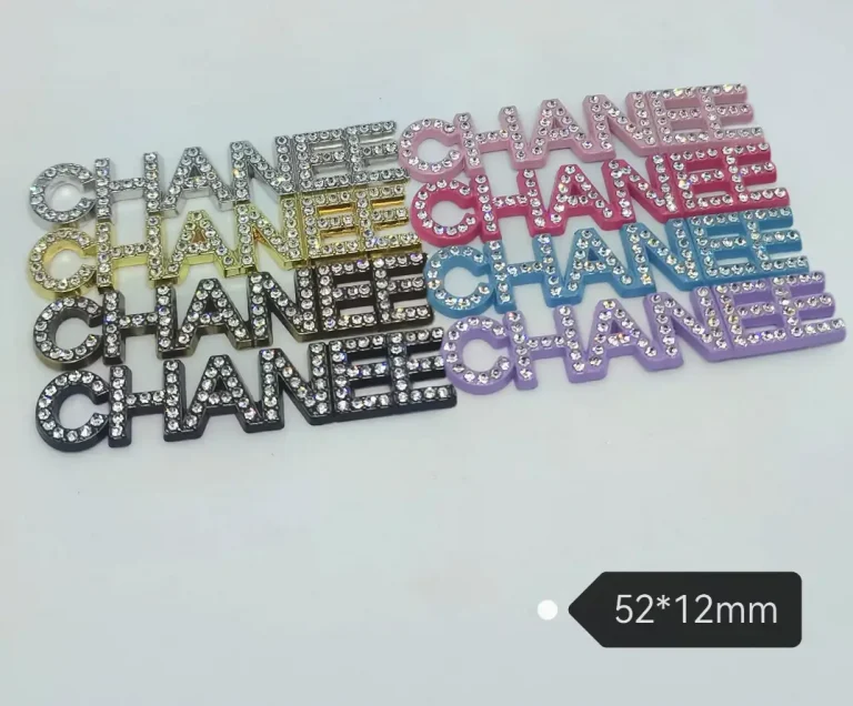 Large Full Diamond Double C Metal Charms – Luxury Versatile Patches for Clothing, Hair Accessories & Phone Cases | 52*12mm