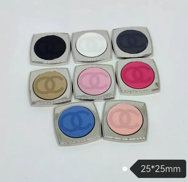 Chanel Style Hardware Electroplated Baking Paint Double C Phone Case Charm | 25mm