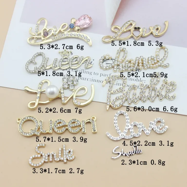 English Letters With Diamonds