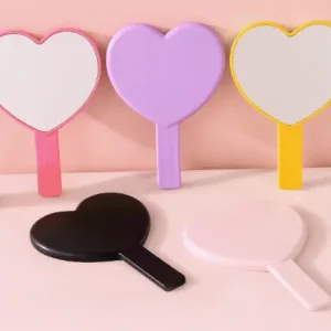DIY heart - shaped hand - held mirror, 18.5×13CM