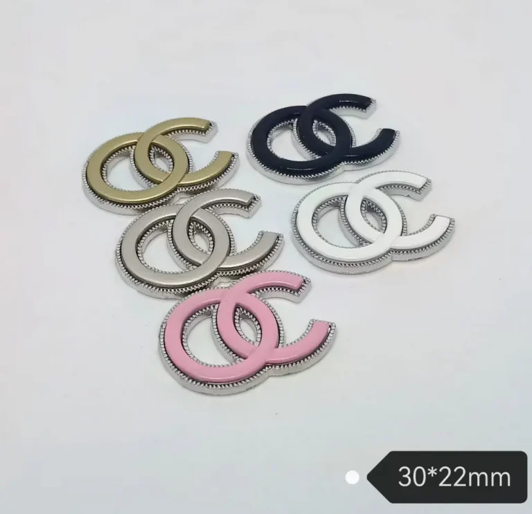 Double C Premium Metal Electroplated & Enamel 2-Piece Set Charms for Phone Case | 30*22mm