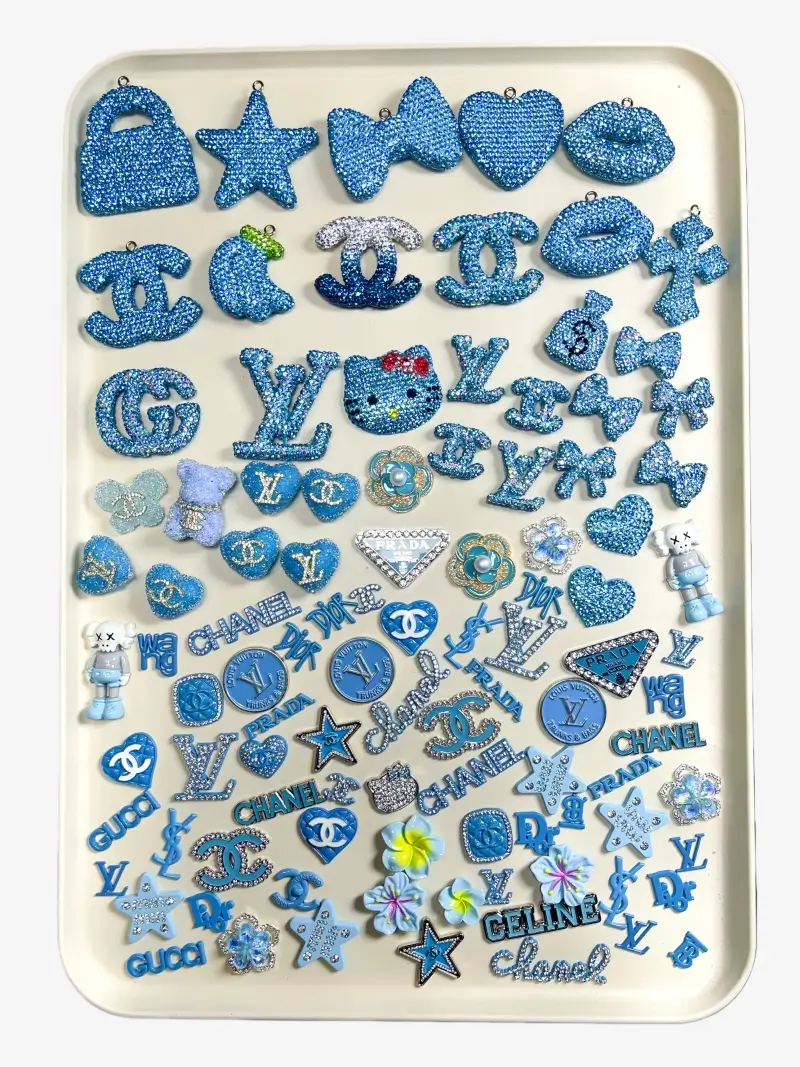 50-100Pcs Mix Blue Lux Charms