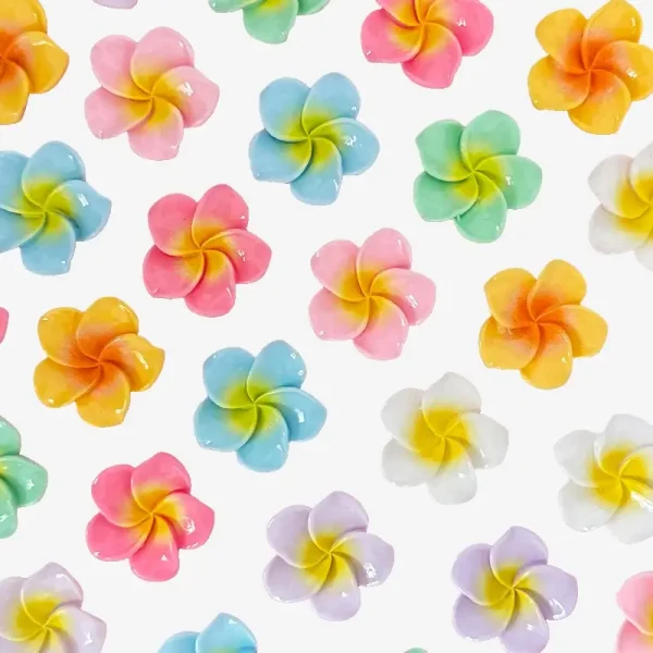 Frangipani, Junk Phone Case Charms - Luxury Designer DIY Decorative Accessories, Resin Charms (19.98mm*19.42mm）