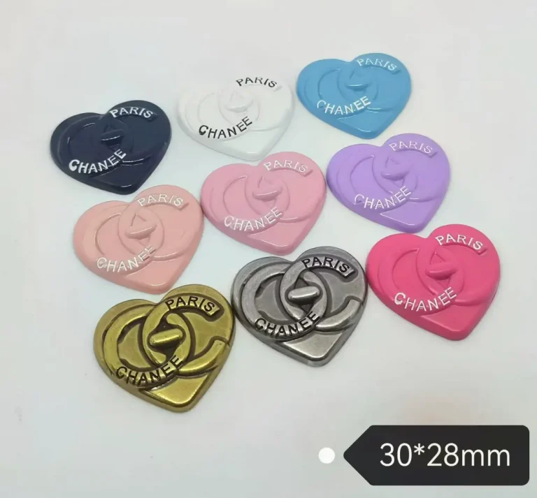 New Arrival Double C Heart Lock Buckle Classic Versatile Phone Case Charm | 30*22mm