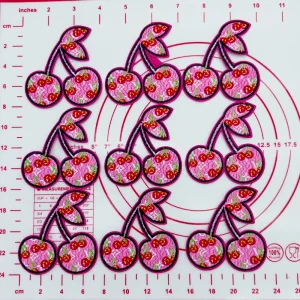 Mid(Iron-on)L-Cherry shaped Patches