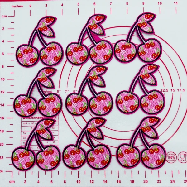 Mid(Iron-on)L-Cherry shaped Patches