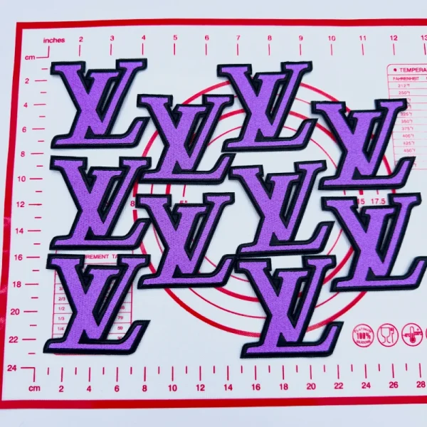 Mid(Iron-on) L- Purple Patches