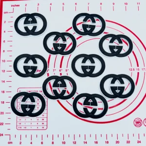 Mid(Iron-on) G- Black Patches