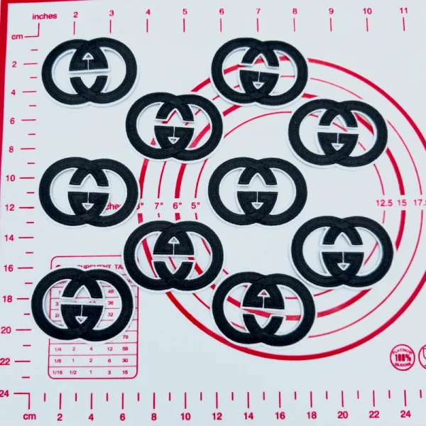 Mid(Iron-on) G- Black Patches