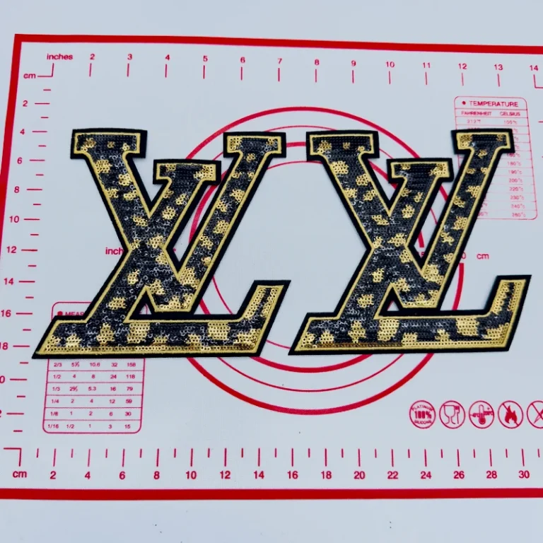 Large(Iron-on) L-Gold And Black Patches