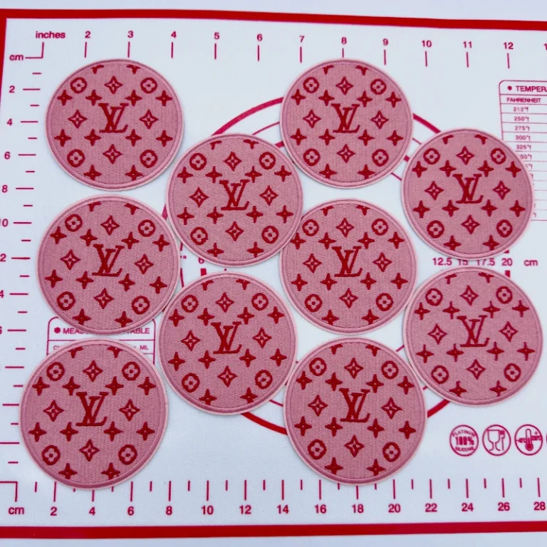 Mid(Iron-on) L- Pink Round Shape Patches
