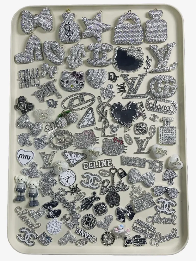50-100Pcs Mix Silver Lux Charms