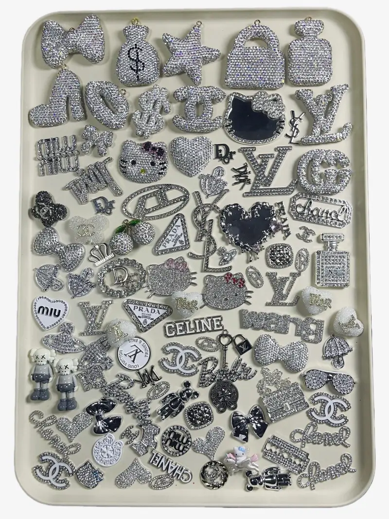 50-100Pcs Mix Silver Lux Charms