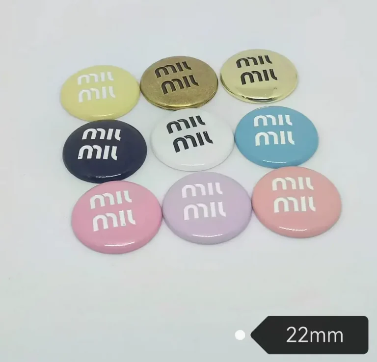 MIU Style Round Metal Macaron Two-Tone Fresh Phone Case Charm | 22mm