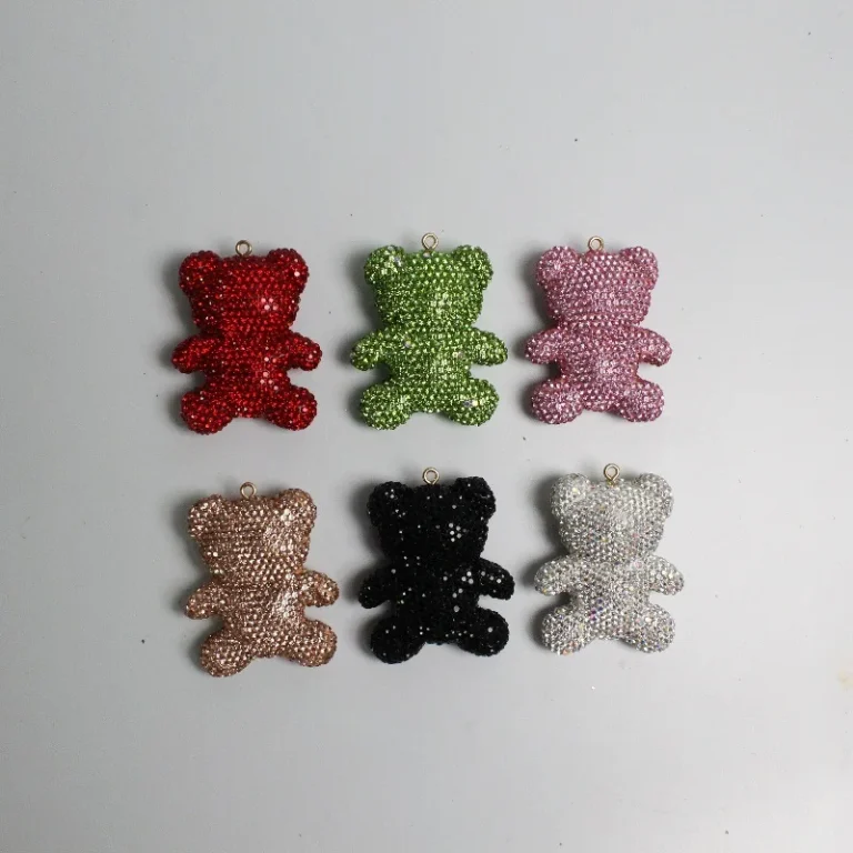 Large Size Bear With Diamonds Charms 60MM*48MM