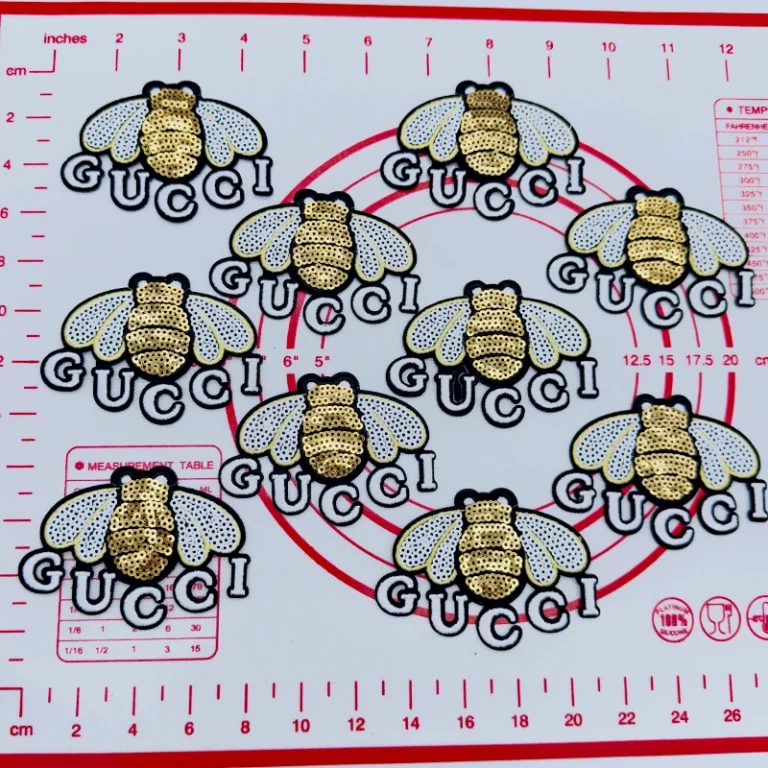 Mid(Iron-on) G-Gold Bee Shape Patches
