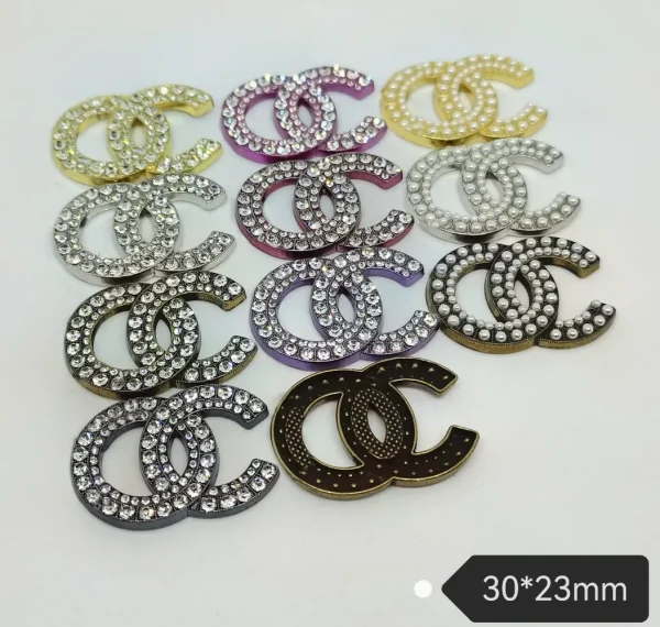 Vintage Double C Designer-Inspired Metal Charms with Pearls, Versatile for Phone Cases | 30*23mm