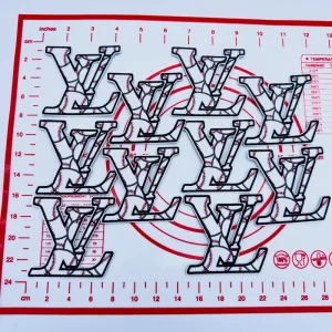Mid(Iron-on) L- White With Patterns Patches