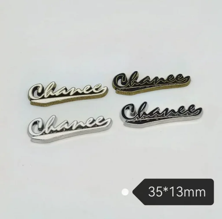 Double C Cursive English Letter Metal Phone Case Charm, Oil Drop Craft Decor Patch | 35*13mm
