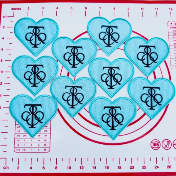 Mid(Iron-on) T-Love Shape Patches