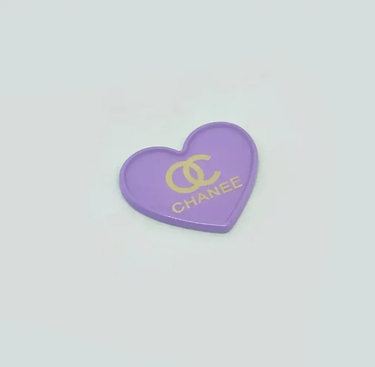 Double C Fresh Minimalist Metal Heart Patch Phone Case Charm | 25*21mm